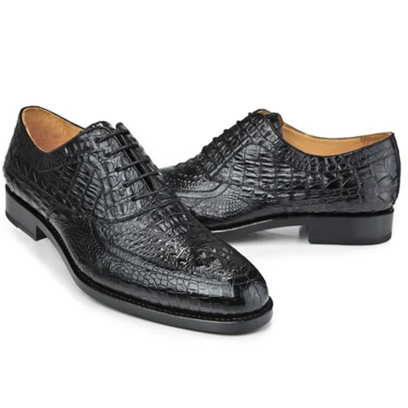 Weitasi/Новые мужские туфли из крокодиловой кожи на заказ, деловые кожаные британские мужские туфли с круглой головкой
Weitasi/Новые мужские туфли из крокодиловой кожи на заказ, деловые кожаные британские мужские туфли с круглой головкой