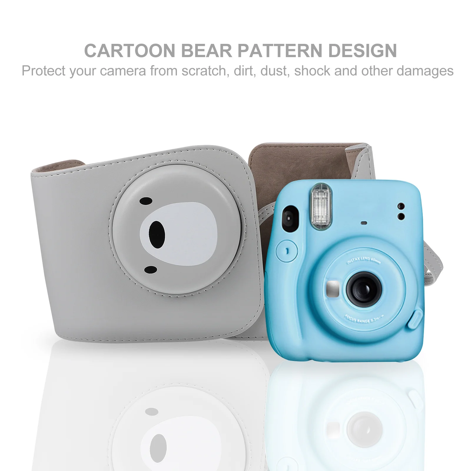 1Pcs Instant Camera Bag Cartoon Bear Pattern Protective Durable Camera Case Pouch Shoulder Strap Compatible Mini 11 9 8 
1Pcs Instant Camera Bag Cartoon Bear Pattern Protective Durable Camera Case Pouch Shoulder Strap Compatible Mini 11 9 8