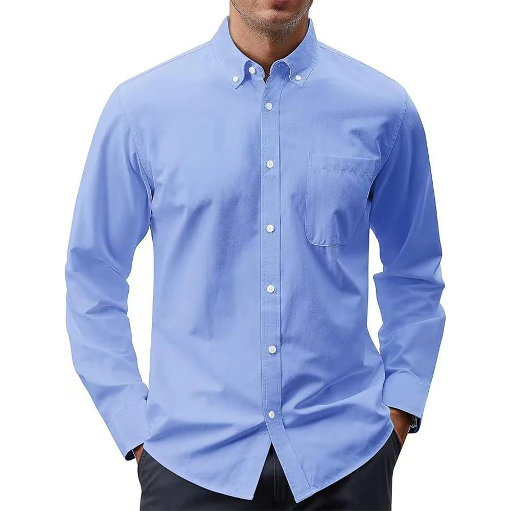 2025 New Oxford Men's Shirt 70% Cotton Long Sleeve Social Shirts for Men Designer Clothes Solid Color Quality Turn-down Blouse
2025 New Oxford Men's Shirt 70% Cotton Long Sleeve Social Shirts for Men Designer Clothes Solid Color Quality Turn-down Blouse