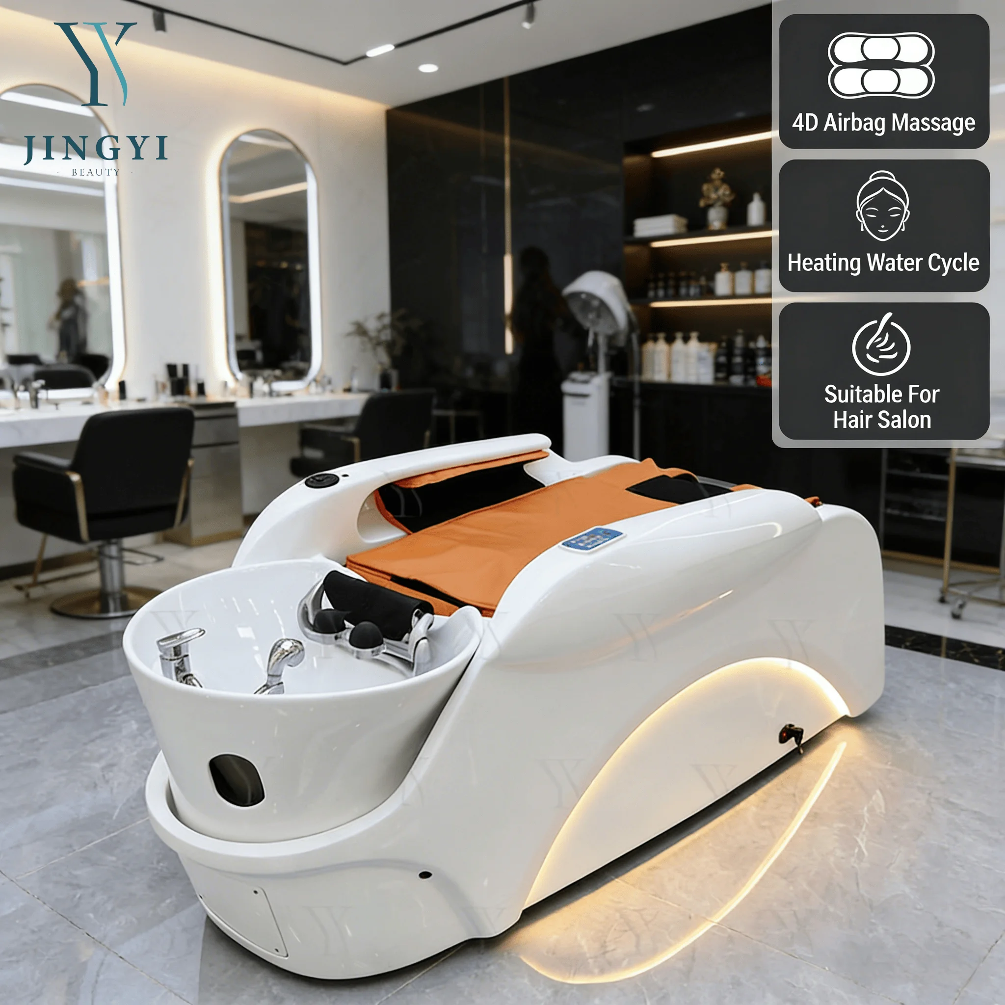 Beauty Salon Barber Furniture Hair Washing Massager Shampoo Bed Sink Basin Water Therapy Head Spa Shampoo Chair with Led
Beauty Salon Barber Furniture Hair Washing Massager Shampoo Bed Sink Basin Water Therapy Head Spa Shampoo Chair with Led
