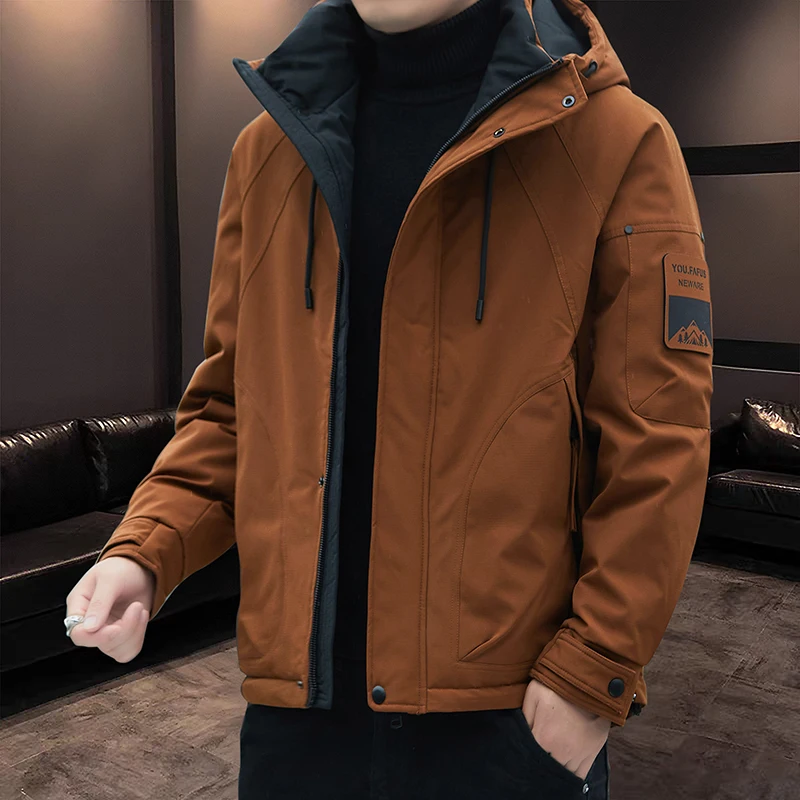 Men's Jacket Cotton-padded Jacket Outdoor Casual Thick and Warm Short Down Jacket Autumn Winter Hooded Workwear Duck Down Jacket
Men's Jacket Cotton-padded Jacket Outdoor Casual Thick and Warm Short Down Jacket Autumn Winter Hooded Workwear Duck Down Jacket