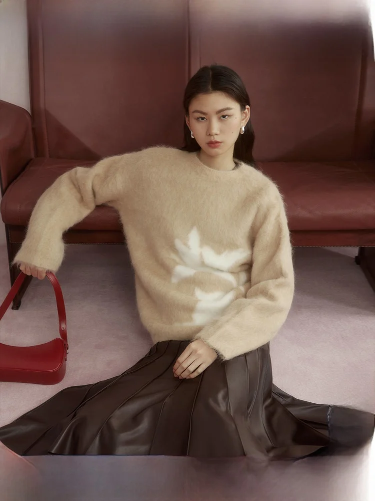 Loose Fit round Ne Sweater Women Winter Comfortable Lazy Versatile Camere Nylon Spandex Knitwear Casual Sle Faionable
Loose Fit round Ne Sweater Women Winter Comfortable Lazy Versatile Camere Nylon Spandex Knitwear Casual Sle Faionable