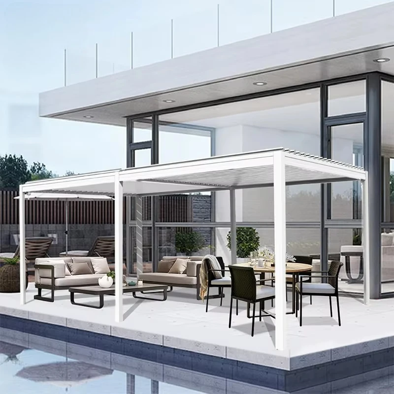 Lightweight Aluminum Outdoor Pergola Gazebo & Pavilion with Louver Roof Remote Control Design for Garden Courtyard & Balcony
Lightweight Aluminum Outdoor Pergola Gazebo & Pavilion with Louver Roof Remote Control Design for Garden Courtyard & Balcony
