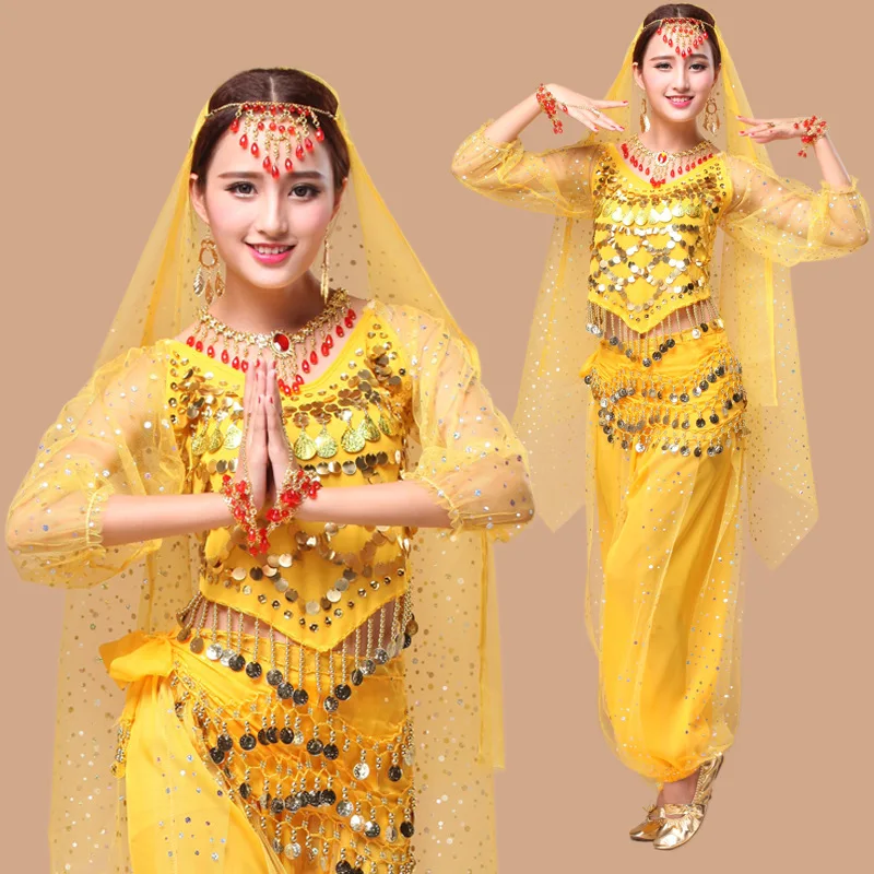 Adult belly dance set, Indian dance performance costume, performance costume, shell long sleeved snowflake pants, 6 colors
Adult belly dance set, Indian dance performance costume, performance costume, shell long sleeved snowflake pants, 6 colors