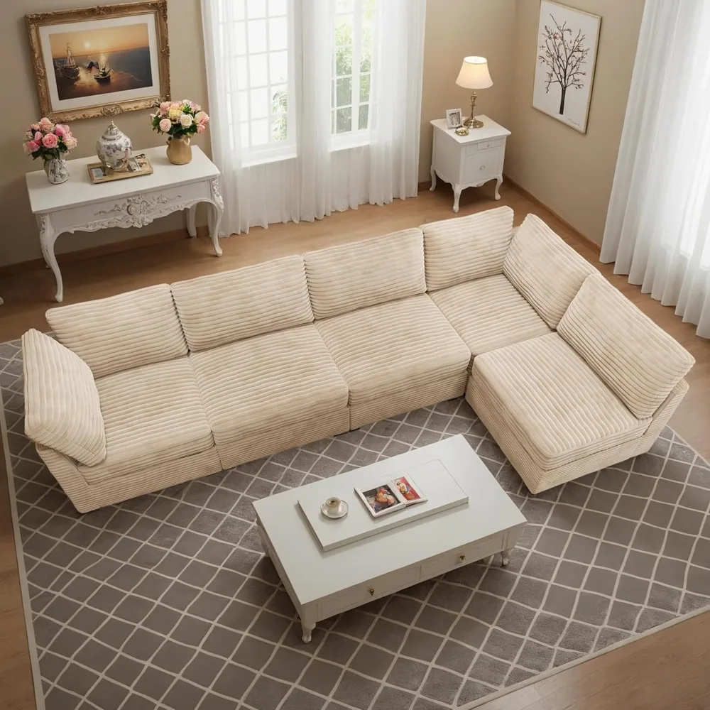 Luxury Modular Sectional Sofa Couch - 130" Oversized L Shaped Cloud Couch for Living Room,Deep Seat Upholstered Convertible Slee
Luxury Modular Sectional Sofa Couch - 130" Oversized L Shaped Cloud Couch for Living Room,Deep Seat Upholstered Convertible Slee