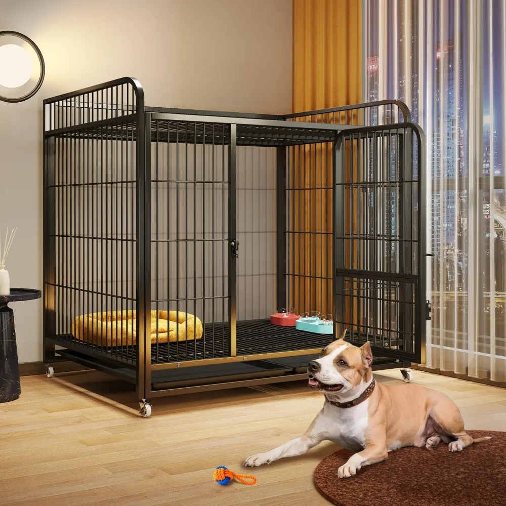 Indoor Dog Kennel Durable Easy Mobility 37.4" Metal Kennel for Medium to Large Dogs with Storage Shelf
Indoor Dog Kennel Durable Easy Mobility 37.4" Metal Kennel for Medium to Large Dogs with Storage Shelf