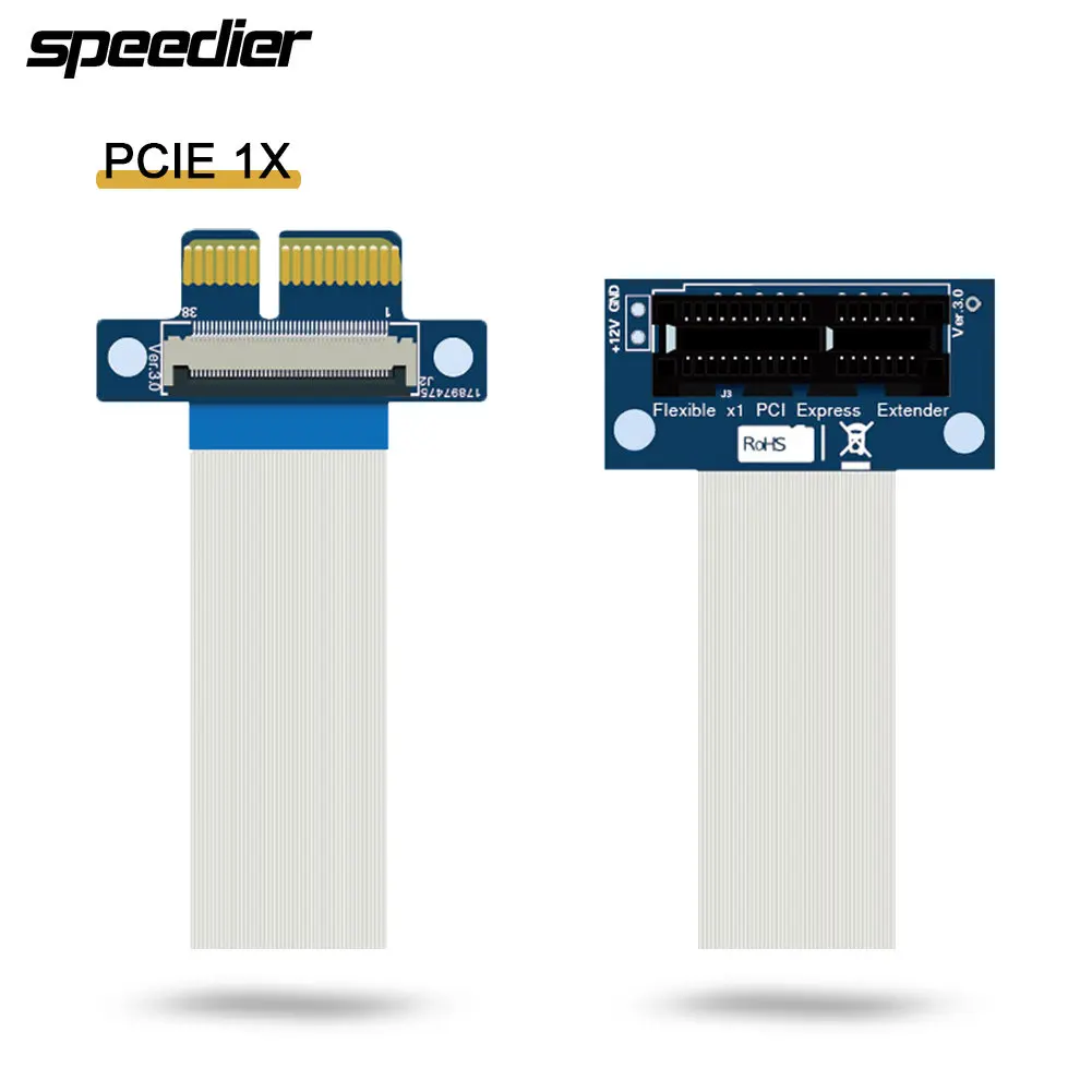 PCIe X1 Extension Cord PCI-E 1x Flexible Cable FFC 36pin Flat Cable Expansion Male To Female 90 Degrees Connector 30cm
PCIe X1 Extension Cord PCI-E 1x Flexible Cable FFC 36pin Flat Cable Expansion Male To Female 90 Degrees Connector 30cm