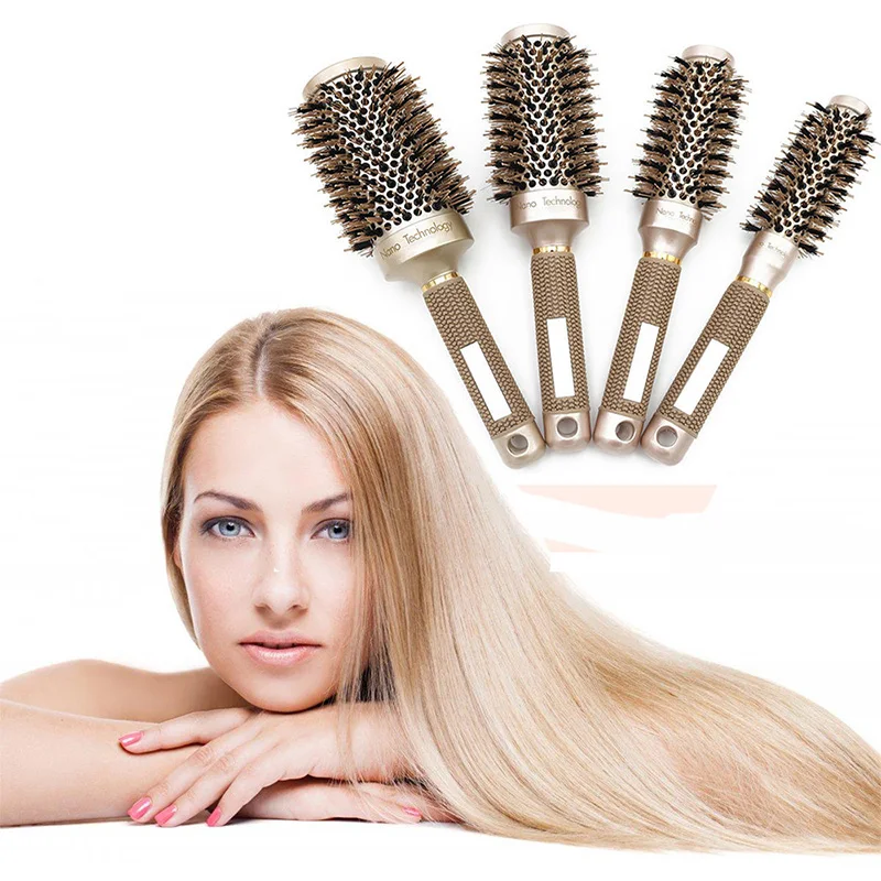 Professional Styling Round Comb Series Aluminum Barrel Thermal Nano Anti-Static Hair Brush Detangling Air Roll Comb
Professional Styling Round Comb Series Aluminum Barrel Thermal Nano Anti-Static Hair Brush Detangling Air Roll Comb
