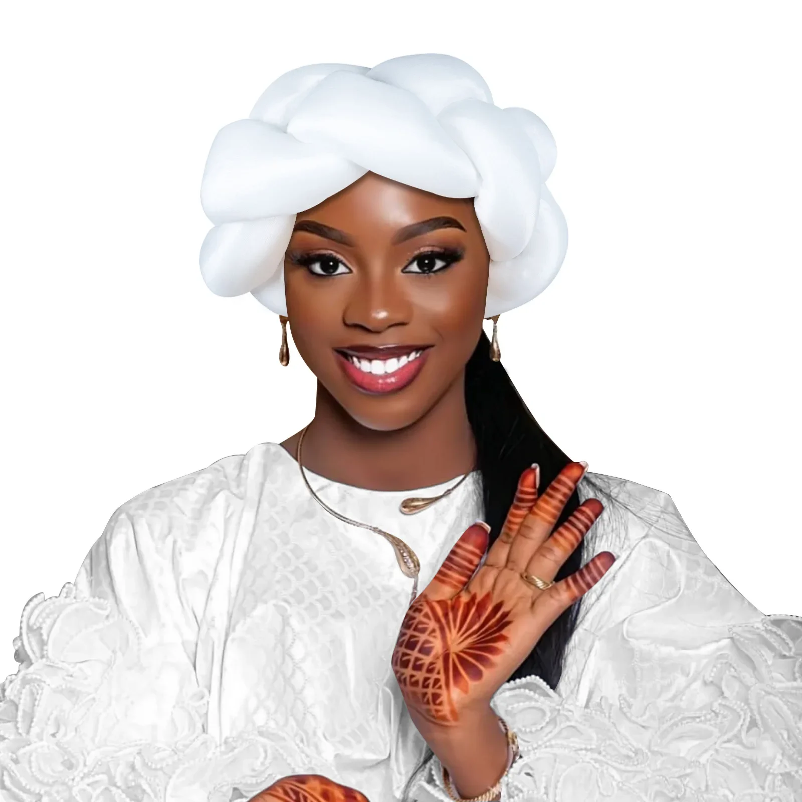 Exaggerated Braid African Turban Cap for Women Nigeria Wedding Party Headpiece Female Headband Auto Gele Headscarf Bonnet Hijab
Exaggerated Braid African Turban Cap for Women Nigeria Wedding Party Headpiece Female Headband Auto Gele Headscarf Bonnet Hijab