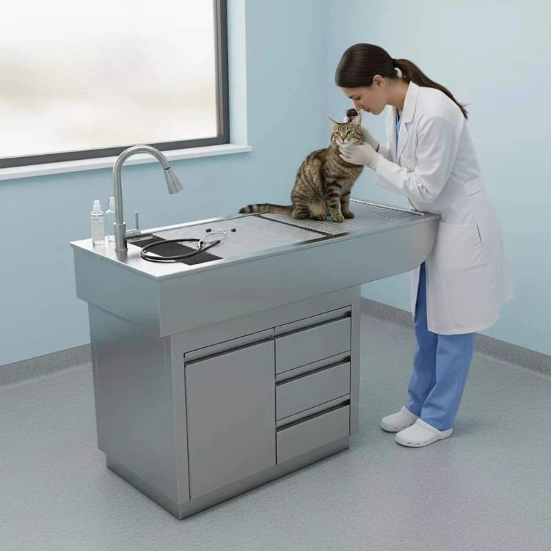 Veterinary Multi-Functional Dog Cat Treatment Table | Eco-Friendly 304 Stainless Steel Adjustable Surgery Station
Veterinary Multi-Functional Dog Cat Treatment Table | Eco-Friendly 304 Stainless Steel Adjustable Surgery Station