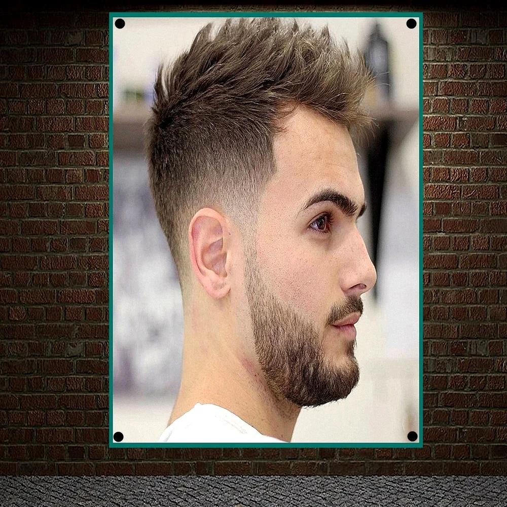 The Classic Pompadour Haircut with Beard Posters Wall Sticker, Tapestry Flag Banner Hair Salon Barber Shop Home Decoration D4
The Classic Pompadour Haircut with Beard Posters Wall Sticker, Tapestry Flag Banner Hair Salon Barber Shop Home Decoration D4