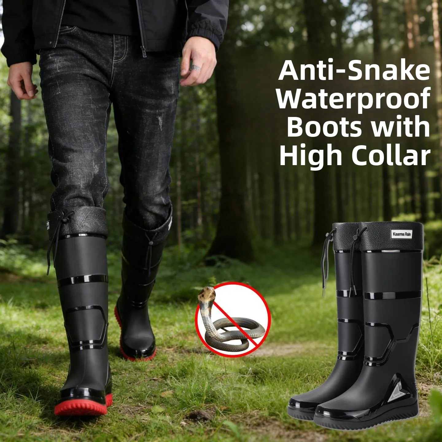 Men's High-Tube Waterproof Fishing Rain Boots Anti-Snake Comfortable EVA Insole Slip-On PVC Material All-Season Outdoor Shoes
Men's High-Tube Waterproof Fishing Rain Boots Anti-Snake Comfortable EVA Insole Slip-On PVC Material All-Season Outdoor Shoes
