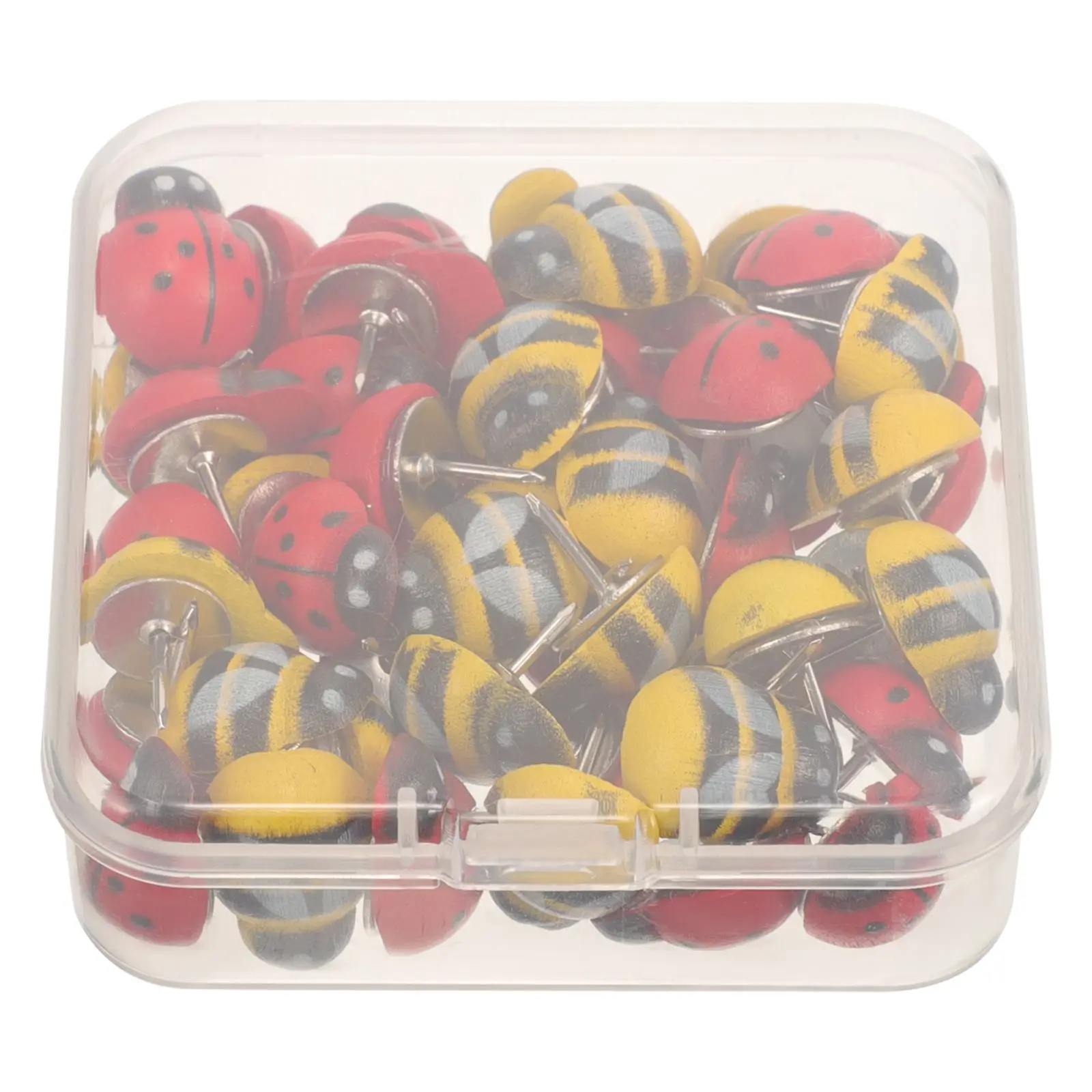 50 Pcs Wooden Push Pins Thumb Tacks Cute Bee Ladybug Design for Map Markers Office Supplies Desk Accessories Lightweight Daily
50 Pcs Wooden Push Pins Thumb Tacks Cute Bee Ladybug Design for Map Markers Office Supplies Desk Accessories Lightweight Daily