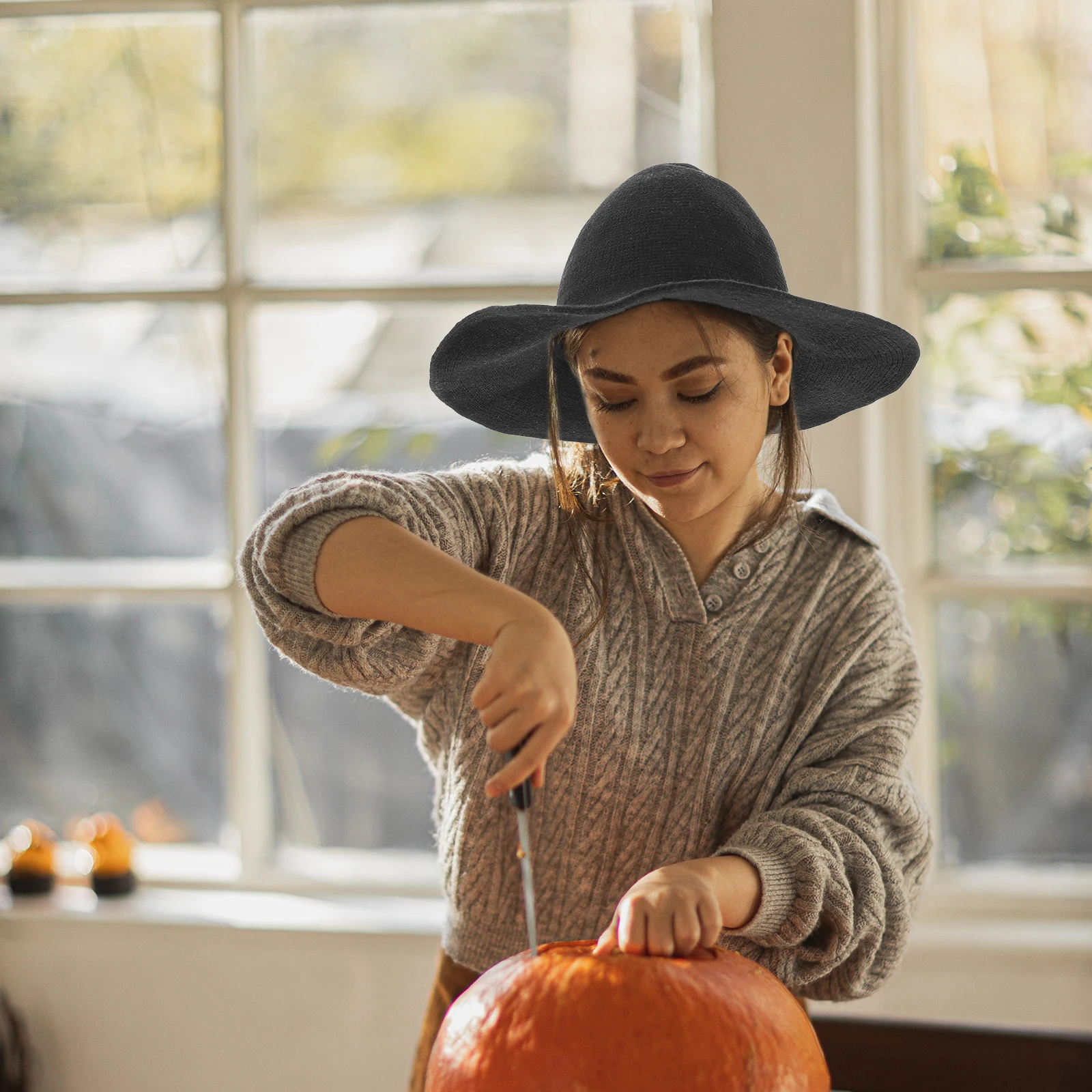 Witch Hat Halloween Party Cap Stage Performance Hats Supplies Costume Accessories Breathable Soft Comfortable Elastic Warm Thick
Witch Hat Halloween Party Cap Stage Performance Hats Supplies Costume Accessories Breathable Soft Comfortable Elastic Warm Thick