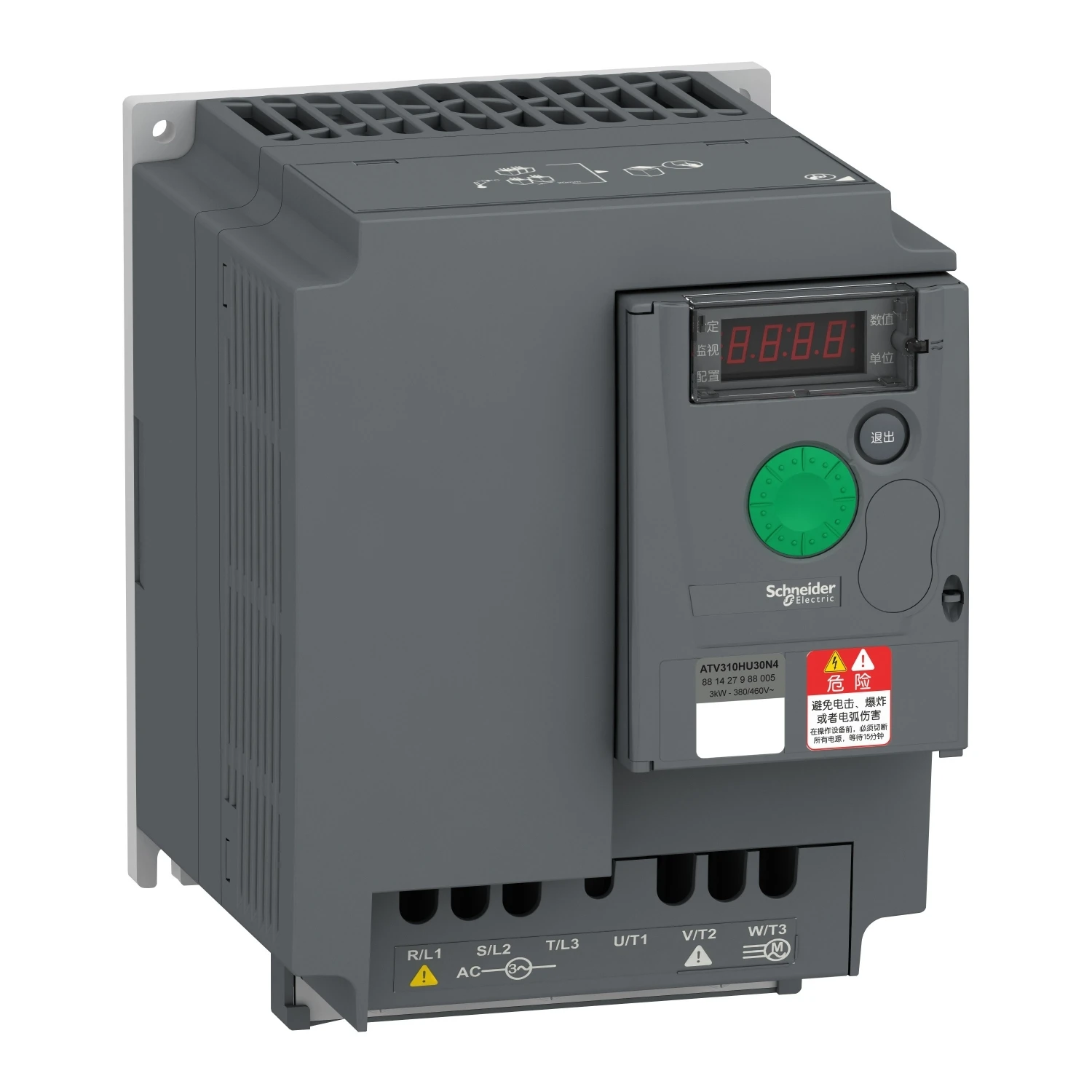 ATV310HU30N4A Привод с регулируемой скоростью ATV310, нормальный режим 4 кВт/5 л.с., сверхмощный, 3 кВт/4 л.с., 380...460 В, 3 фазы, без фильтра EMC
ATV310HU30N4A Привод с регулируемой скоростью ATV310, нормальный режим 4 кВт/5 л.с., сверхмощный, 3 кВт/4 л.с., 380...460 В, 3 фазы, без фильтра EMC