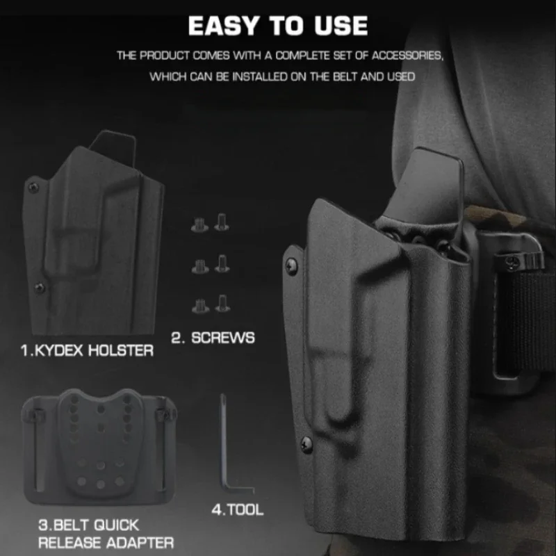 Adjustable elastic waistband quick release sleeve for GLOCK34 XH35 lighting fixtures
Adjustable elastic waistband quick release sleeve for GLOCK34 XH35 lighting fixtures