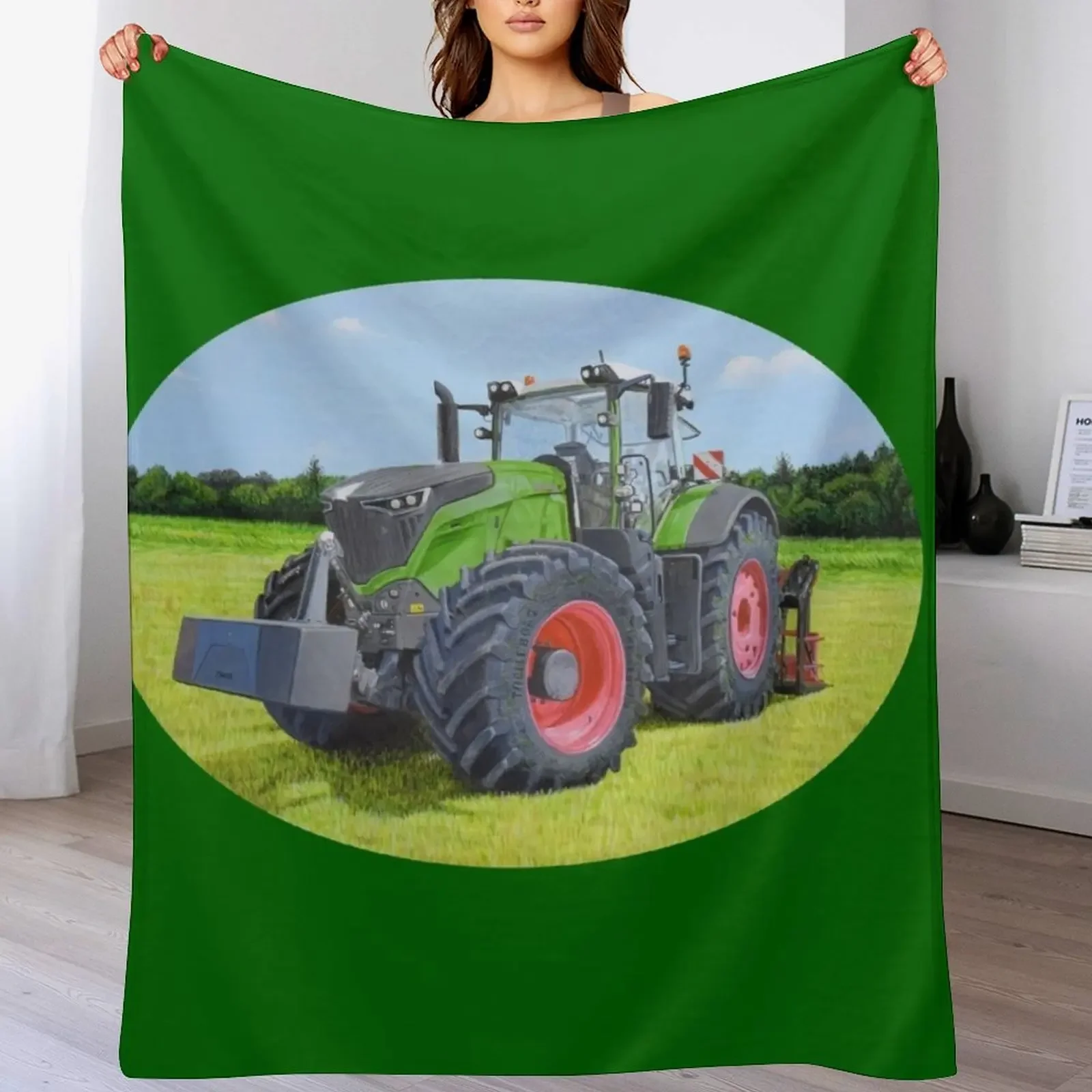 Green Tractor in Field (green background) Throw Blanket Flannel Fabric Designers blankets and throws Blankets
Green Tractor in Field (green background) Throw Blanket Flannel Fabric Designers blankets and throws Blankets