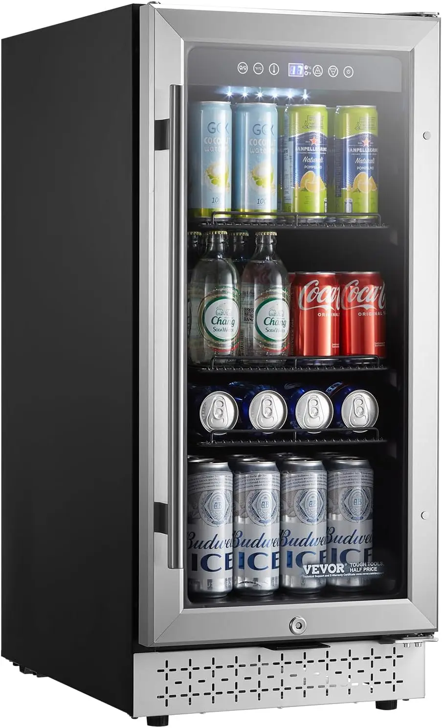 Beverage Refrigerator Cooler, 88 Can Beverage Fridge, Mini Fridge with Glass Door, Adjustable Shelves, Digital Temperature
Beverage Refrigerator Cooler, 88 Can Beverage Fridge, Mini Fridge with Glass Door, Adjustable Shelves, Digital Temperature