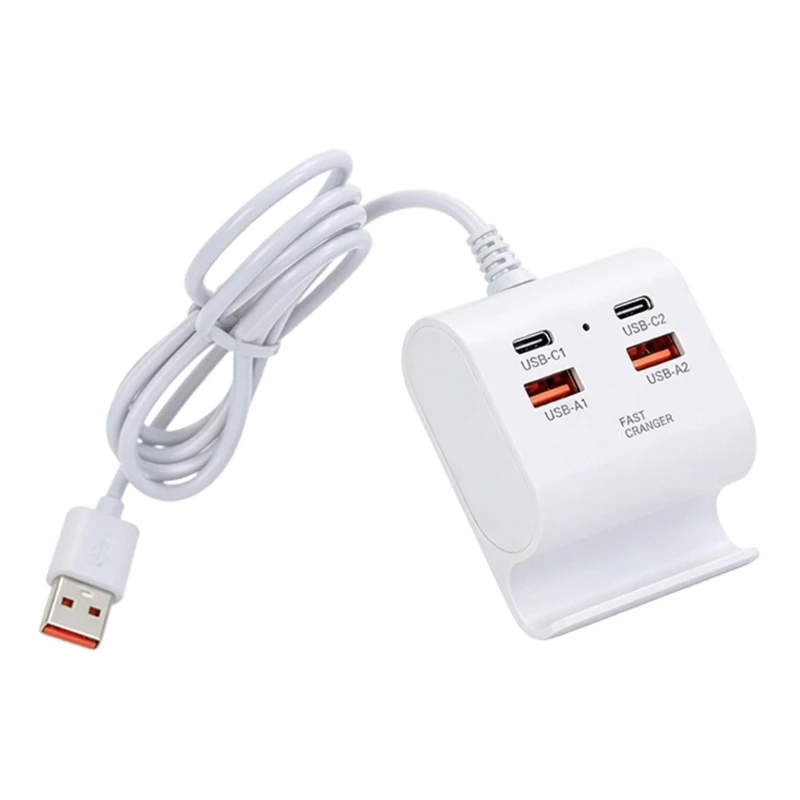 Y1UB 1 To 4 USB Adapter With 2 USB Port And 2 Type C Port For Charging Multiple Devices Simultaneously
Y1UB 1 To 4 USB Adapter With 2 USB Port And 2 Type C Port For Charging Multiple Devices Simultaneously