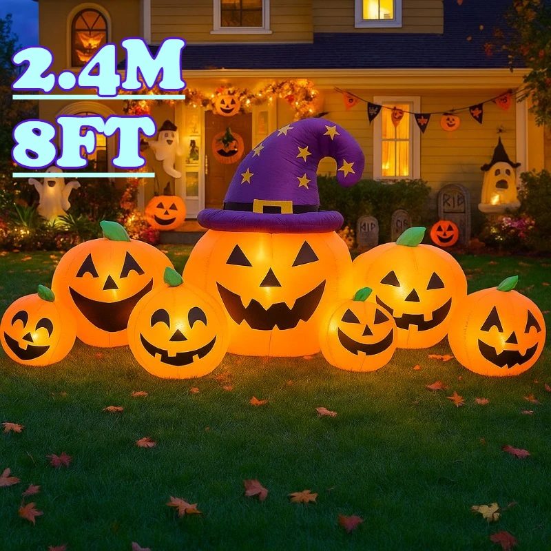 8FT Holiday Lighting Pumpkin with LED Outdoor Party Decoration Horror Halloween House Garden Tombstone Decor Inflatable Prop
8FT Holiday Lighting Pumpkin with LED Outdoor Party Decoration Horror Halloween House Garden Tombstone Decor Inflatable Prop