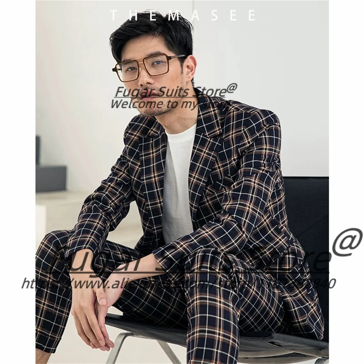 Высококачественные мужские костюмы в клетку по индивидуальному заказу, приталенные свадебные смокинги для жениха с зубчатыми лацканами, комплекты из 2 предметов, мужские пиджаки для выпускного вечера, костюм Homme 
Высококачественные мужские костюмы в клетку по индивидуальному заказу, приталенные свадебные смокинги для жениха с зубчатыми лацканами, комплекты из 2 предметов, мужские пиджаки для выпускного вечера, костюм Homme