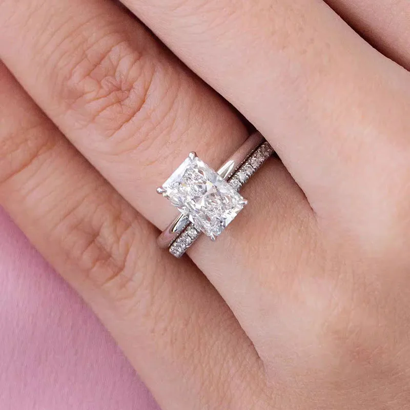 IGI Lab Growing Diamond Ring Radiant D Color 1 2 3Ct Solid 14K White Gold Ring Diamond wedding ring Factory Engagement Ring
IGI Lab Growing Diamond Ring Radiant D Color 1 2 3Ct Solid 14K White Gold Ring Diamond wedding ring Factory Engagement Ring