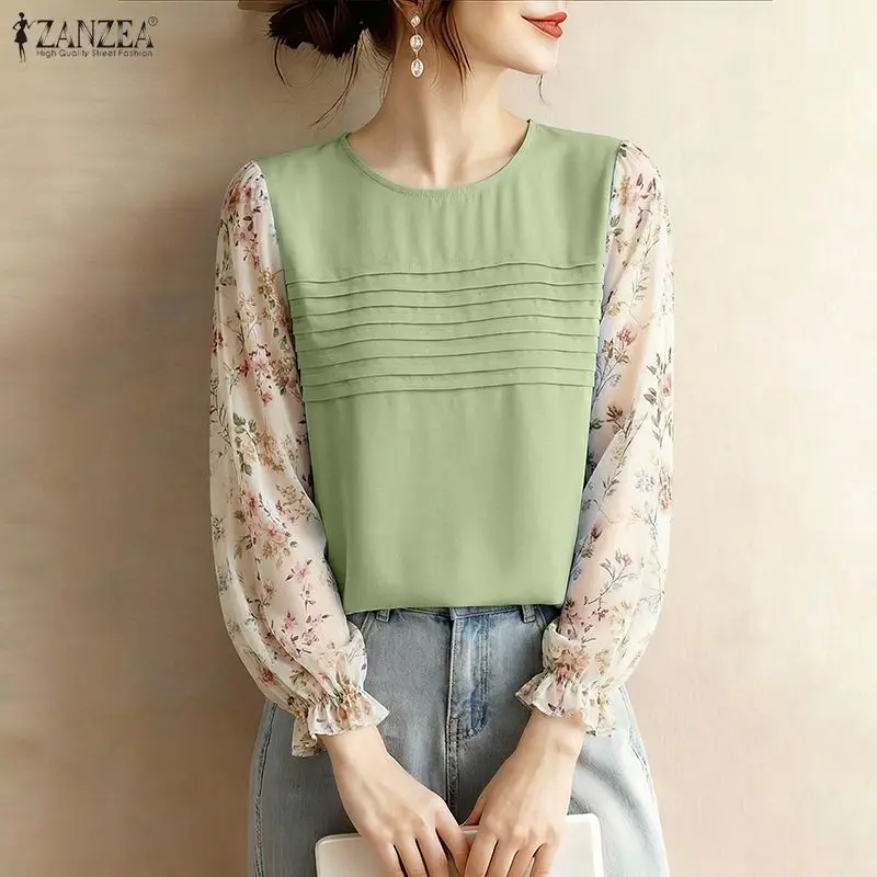 2026 Summer Long Sleeve Floral Printed Blouse ZANZEA Women Stylish Work Shirt Casual Loose Chemise Mujer Elegant O Neck Tops
2026 Summer Long Sleeve Floral Printed Blouse ZANZEA Women Stylish Work Shirt Casual Loose Chemise Mujer Elegant O Neck Tops