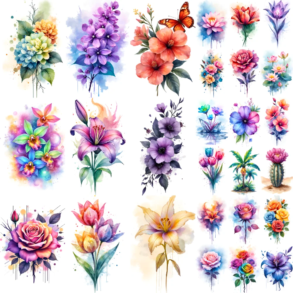 9pcs Temporary Tattoo Rose Waterproof Long-lasting Body Stickers Butterfly Palm Tree Watercolor Tulip For Cheeks Ladies
9pcs Temporary Tattoo Rose Waterproof Long-lasting Body Stickers Butterfly Palm Tree Watercolor Tulip For Cheeks Ladies