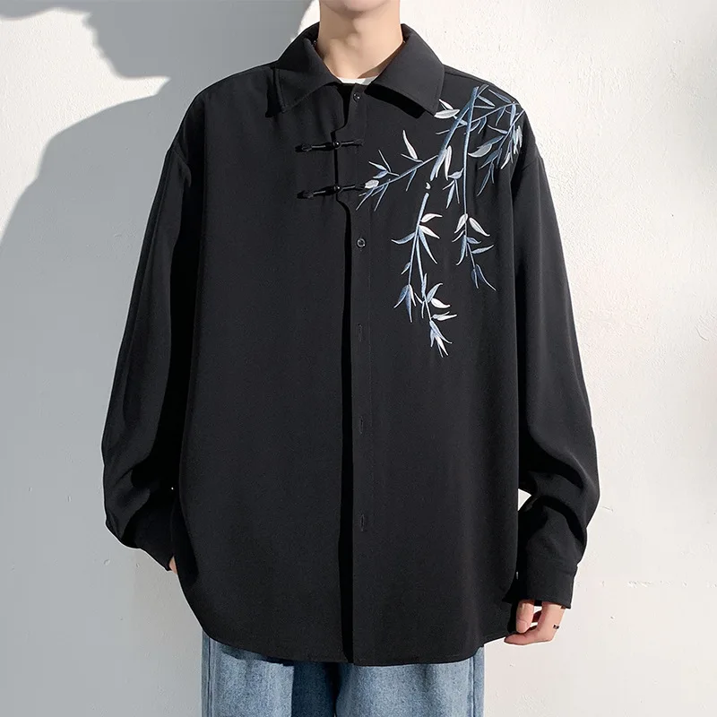 Traditional Trendy Blouse China Buckle Casual Shirts Top 2025 Spring New Chinese Style Bamboo Pattern Long Sleeve Shirt For Men
Traditional Trendy Blouse China Buckle Casual Shirts Top 2025 Spring New Chinese Style Bamboo Pattern Long Sleeve Shirt For Men