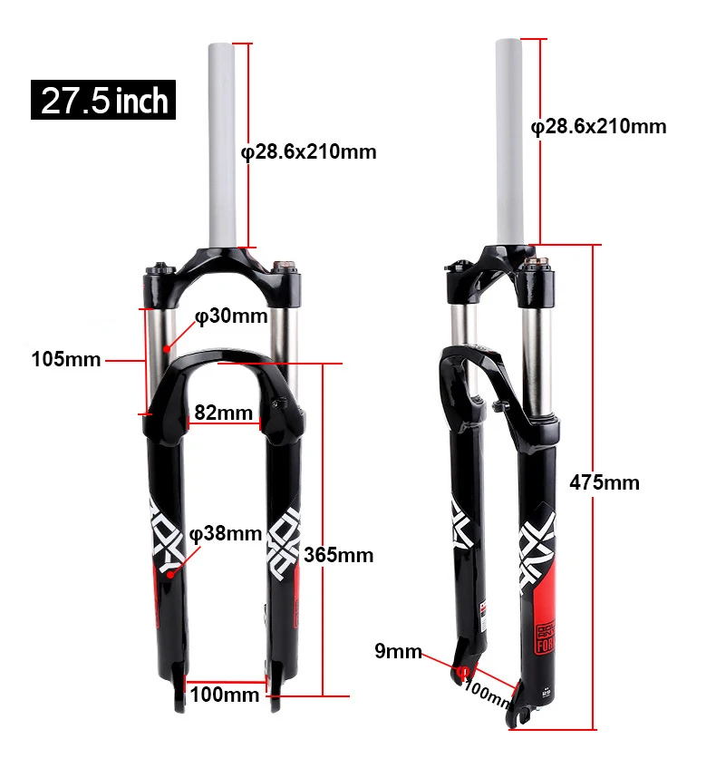 BOLANY Aluminum Alloy MTB Suspension Fork - Mechanical Shoulder Lockout, Compatible with 26/27.5/29 Inch Mountain Bikes
BOLANY Aluminum Alloy MTB Suspension Fork - Mechanical Shoulder Lockout, Compatible with 26/27.5/29 Inch Mountain Bikes