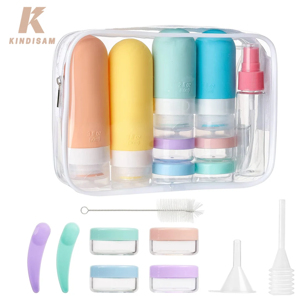 17Pcs Silicone Travel Bottles Set Leakproof Containers for Toiletries Refillable Cosmetic Container Essentials Sets for Travel
17Pcs Silicone Travel Bottles Set Leakproof Containers for Toiletries Refillable Cosmetic Container Essentials Sets for Travel