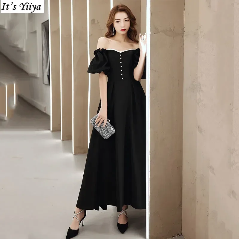 It's Yiiya Customized Evening Dress Black Flannel Beads Short Sleeve A-Line Zipper Ankle-Length Plus size Lady Formal Party Gown
It's Yiiya Customized Evening Dress Black Flannel Beads Short Sleeve A-Line Zipper Ankle-Length Plus size Lady Formal Party Gown