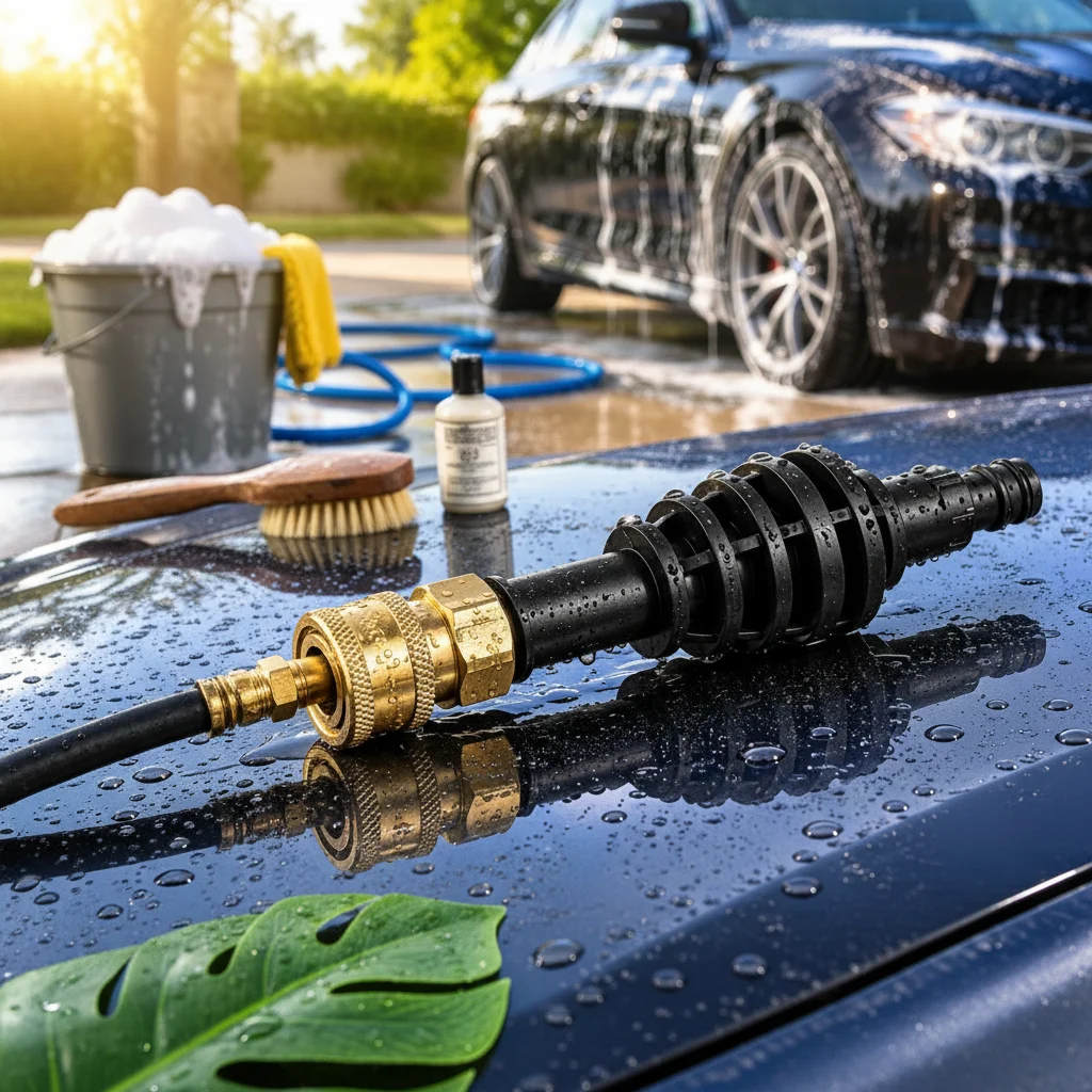 Brass Connector Adapter Compact Quick Connect Adapter Pressure Washer Short Portable Short Spray Wand Easy to Use
Brass Connector Adapter Compact Quick Connect Adapter Pressure Washer Short Portable Short Spray Wand Easy to Use
