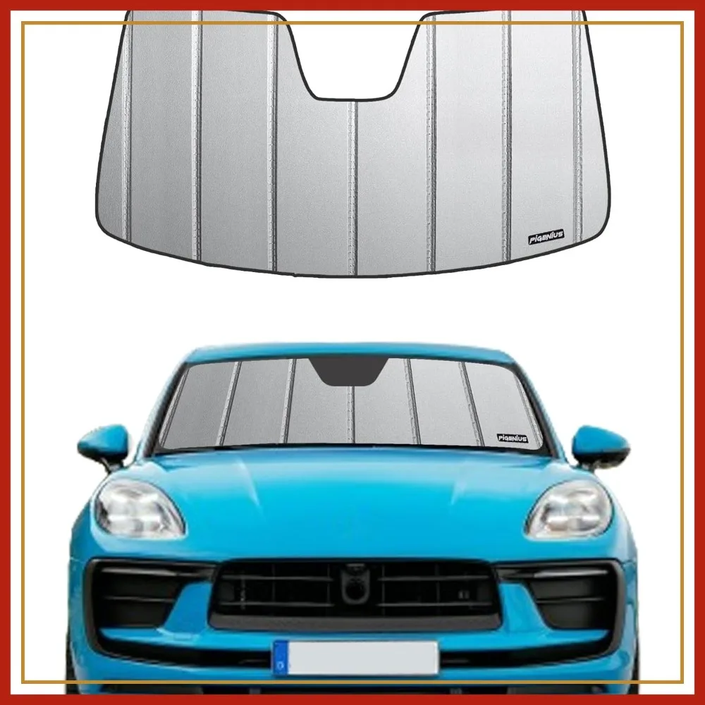 Windshield Sun Shade for Porsche Macan 2015-2026, Not for Macan EV, Premium Grey Leather Finish
Windshield Sun Shade for Porsche Macan 2015-2026, Not for Macan EV, Premium Grey Leather Finish