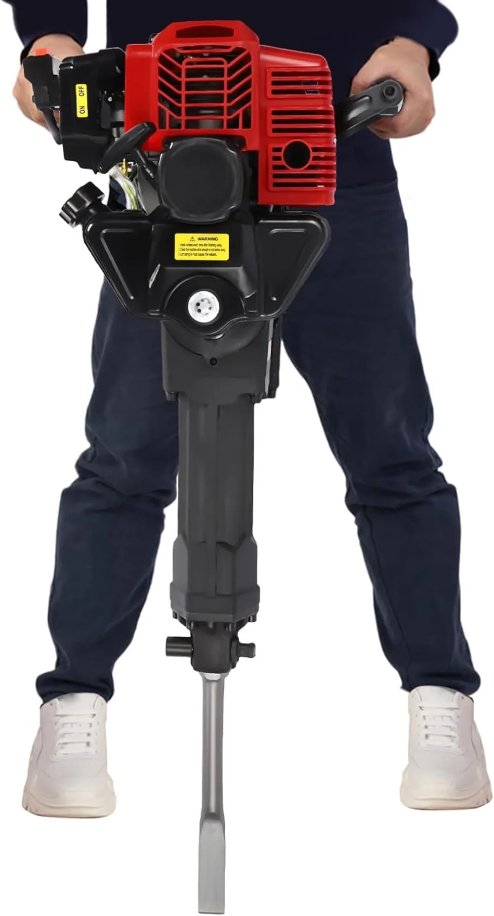 Gas Powered Jack Hammer Concrete Breaker, 55J Impact Energy, 1500 Blows/Min, Includes Pointed & Flat Pickaxe, Concrete Breaking
Gas Powered Jack Hammer Concrete Breaker, 55J Impact Energy, 1500 Blows/Min, Includes Pointed & Flat Pickaxe, Concrete Breaking