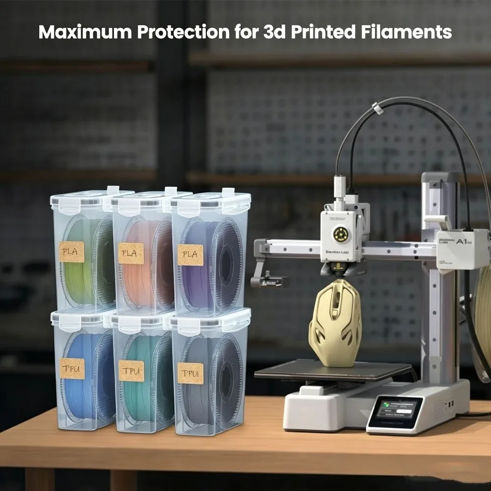 4Pcs Airtight 3D Printing Filament Container Dustproof Transparent 3D Printing Filament Storage Box Waterproof Moisture Proof
4Pcs Airtight 3D Printing Filament Container Dustproof Transparent 3D Printing Filament Storage Box Waterproof Moisture Proof