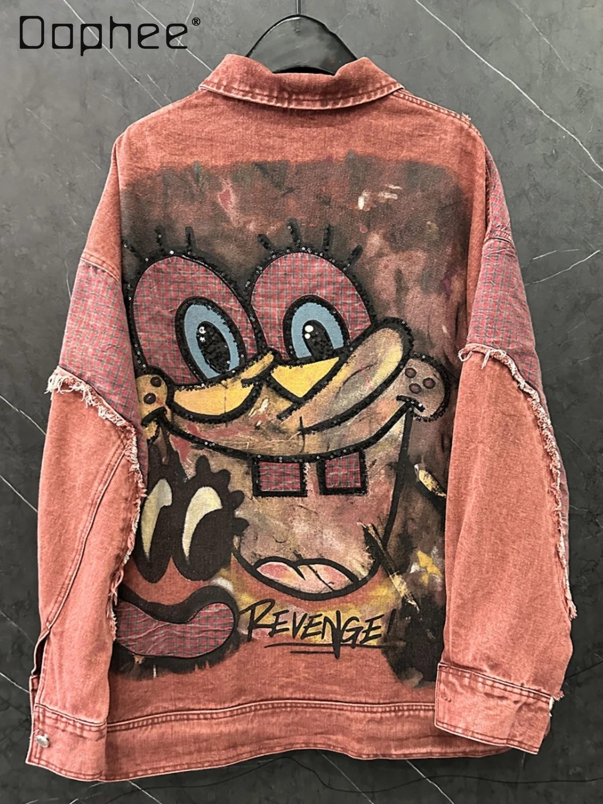 2025 Spring and Autumn New Heavy Industry Cartoon Print Sequins Splicing Denim Shirt Jacket Women Loose Fashion Old Retro Jacket
2025 Spring and Autumn New Heavy Industry Cartoon Print Sequins Splicing Denim Shirt Jacket Women Loose Fashion Old Retro Jacket