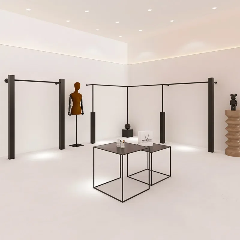 AdvancedHigh-end Women's Clothing Store Display Rack, Matte Black, Hanger Display Rack, Clothing Store Corner On The Wall Accord
AdvancedHigh-end Women's Clothing Store Display Rack, Matte Black, Hanger Display Rack, Clothing Store Corner On The Wall Accord