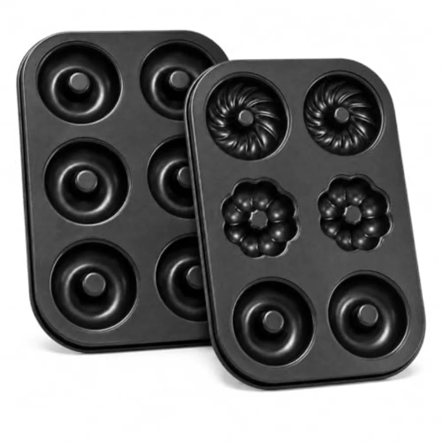 Donut Pan for Baking, 2 Pack 6-Cup Flower Shaped Doughnut Mold, 12 Cavity Bakeware for Homemade Donuts, Cakes, Bagels and Break
Donut Pan for Baking, 2 Pack 6-Cup Flower Shaped Doughnut Mold, 12 Cavity Bakeware for Homemade Donuts, Cakes, Bagels and Break