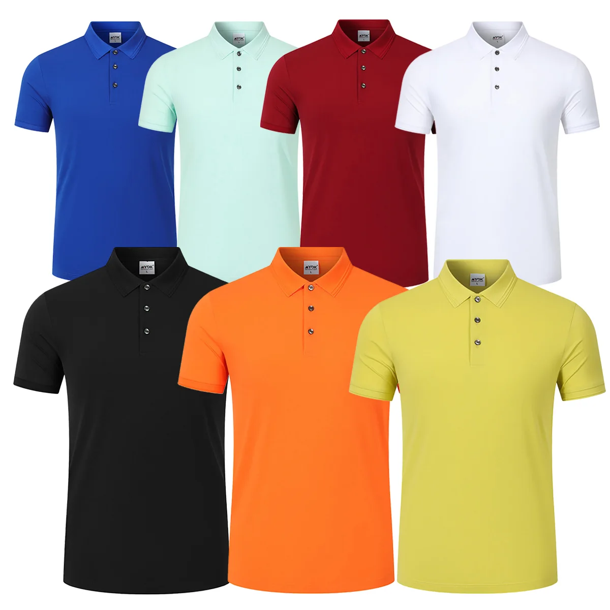 Solid Color Men's Short Sleeved Polo Shirts for Spring Summer Breathable Collar Blue Orange Other Colors Choose From
Solid Color Men's Short Sleeved Polo Shirts for Spring Summer Breathable Collar Blue Orange Other Colors Choose From