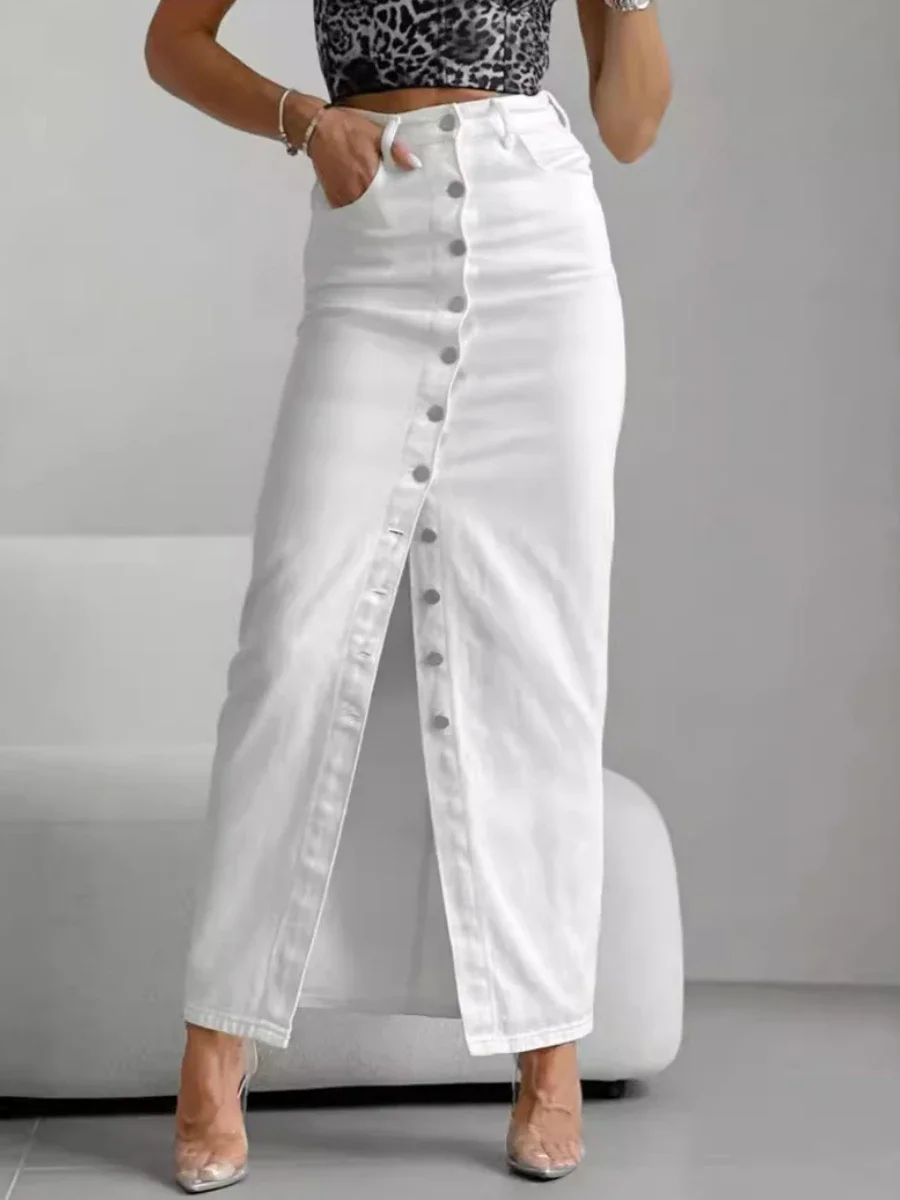 Wolfeel Women's Sexy Button Up Casual Slit Long Skirt Fashionable Ladies Slim Fit Design Autumn Winter New High Waist Skirts
Wolfeel Women's Sexy Button Up Casual Slit Long Skirt Fashionable Ladies Slim Fit Design Autumn Winter New High Waist Skirts