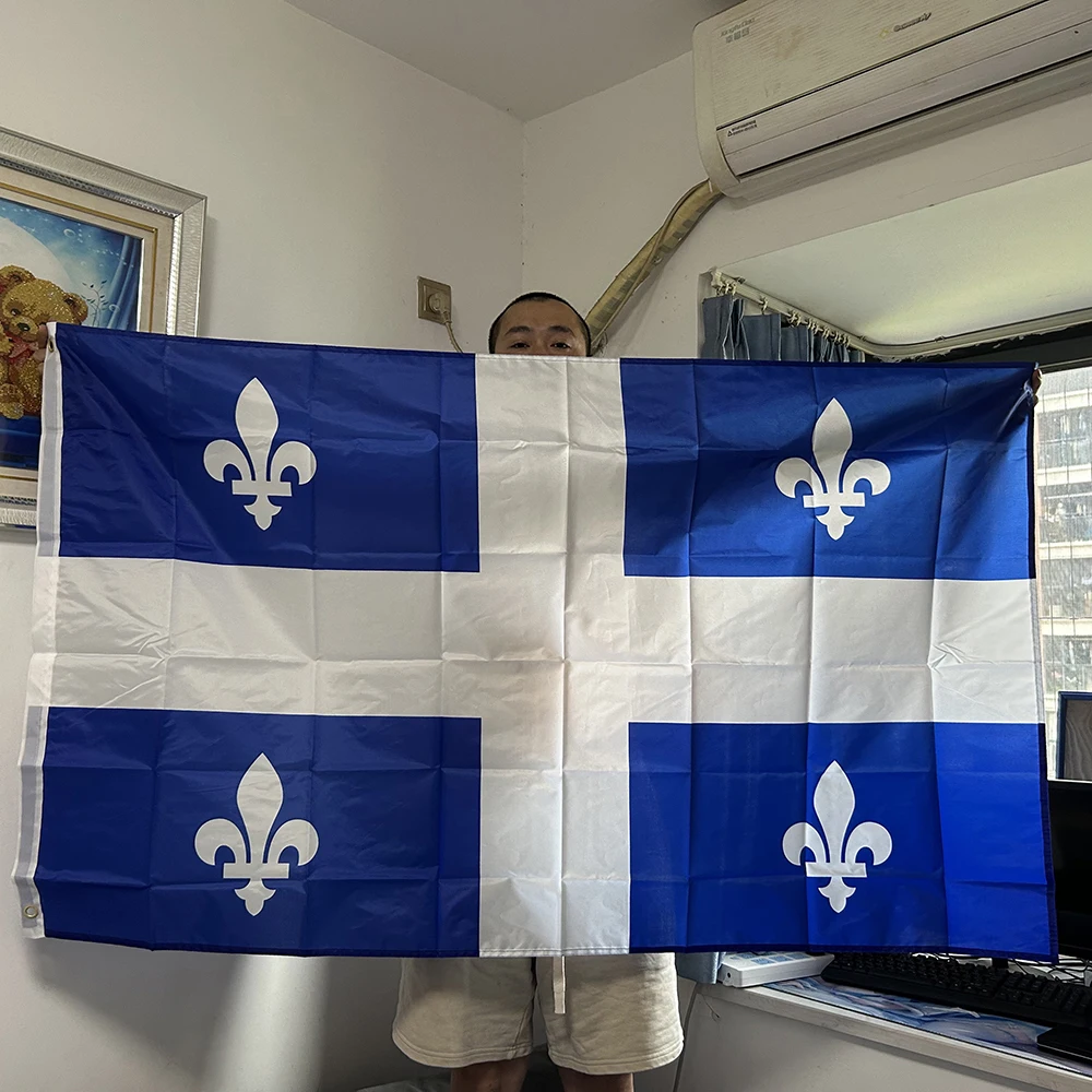 SKY FLAG Quebec Emblem Flag 90x150cm fleurs de lis quebec Flag Polyester hanging Flag with Brass Grommets
SKY FLAG Quebec Emblem Flag 90x150cm fleurs de lis quebec Flag Polyester hanging Flag with Brass Grommets