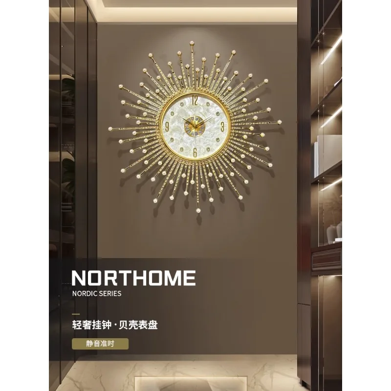 Light luxury, atmospheric shell, sun clock, hanging clock, living room, 2024 new clock, wall hanging, creative high-end internet
Light luxury, atmospheric shell, sun clock, hanging clock, living room, 2024 new clock, wall hanging, creative high-end internet