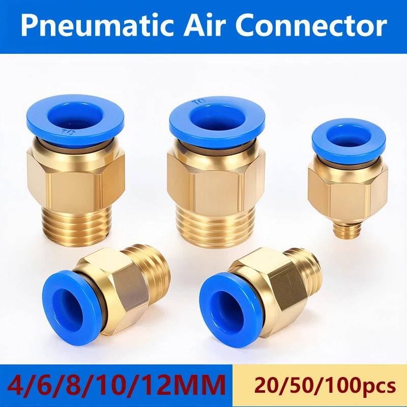 20/50PCS Quality Pneumatic Fitting Air Connector PC 4mm 6mm 8mm 10mm 12mm 1/8" 1/4" 3/8" 1/2" Threads Hose Pipe Fittings
20/50PCS Quality Pneumatic Fitting Air Connector PC 4mm 6mm 8mm 10mm 12mm 1/8" 1/4" 3/8" 1/2" Threads Hose Pipe Fittings