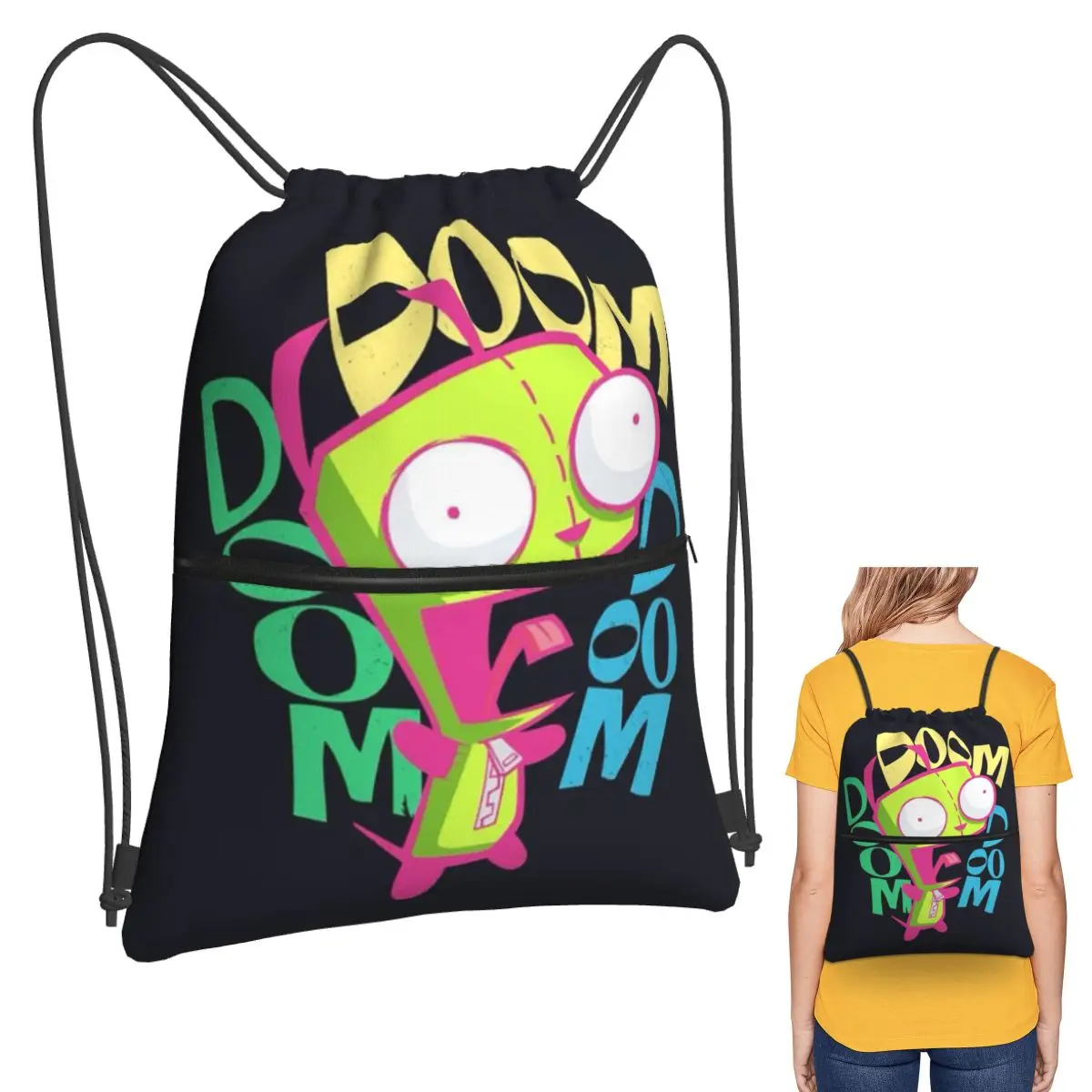 Invaders Zims Anime Cartoon Alien Backpacks Fashion Drawstring Bundle Pocket Shoes Bag Book Bags for Travel School
Invaders Zims Anime Cartoon Alien Backpacks Fashion Drawstring Bundle Pocket Shoes Bag Book Bags for Travel School