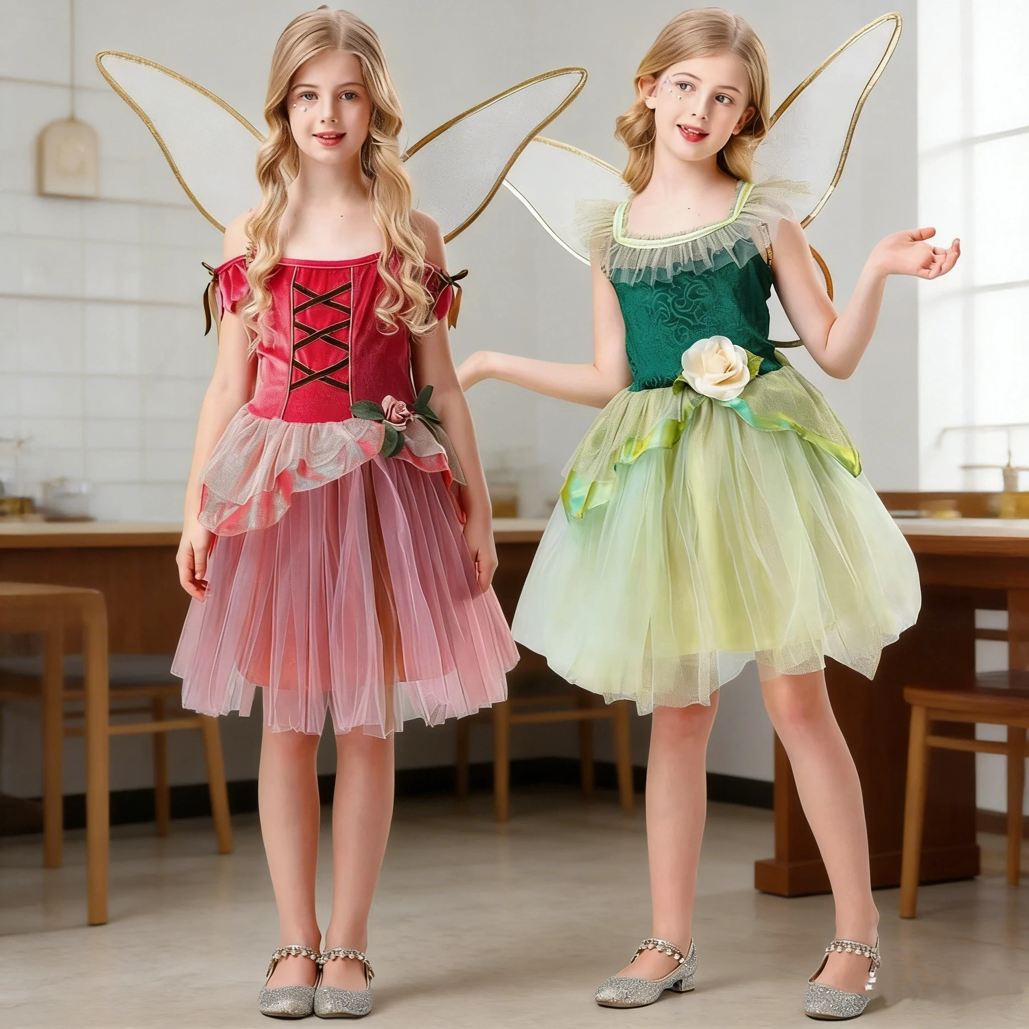 Halloween Enfant Flower Fairys Dress Elf Cosplay Green Dresses Magical Enfants Fairy Costume Stage Performance Costumes
Halloween Enfant Flower Fairys Dress Elf Cosplay Green Dresses Magical Enfants Fairy Costume Stage Performance Costumes