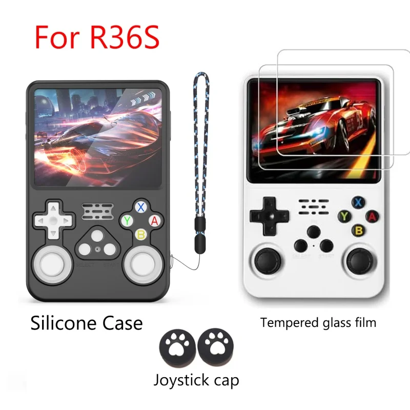 Soft Silicone Case + Tempered Glass Films for R36S Game Console Case Screen Anti-Scratch Storage Shell for R36S Accessories
Soft Silicone Case + Tempered Glass Films for R36S Game Console Case Screen Anti-Scratch Storage Shell for R36S Accessories