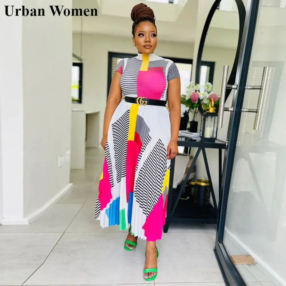 Spring Summer Fashion Printing Pleat Two Piece Set Women Elegant Printing Top Pleated Skirt Two Piece Suit Women
Spring Summer Fashion Printing Pleat Two Piece Set Women Elegant Printing Top Pleated Skirt Two Piece Suit Women