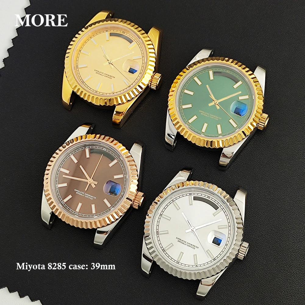 39mm Miyota 8285 case 31mm Dial stainless steel sapphire glass case suitable for 31mm Dial 8285 movement watch accessories
39mm Miyota 8285 case 31mm Dial stainless steel sapphire glass case suitable for 31mm Dial 8285 movement watch accessories