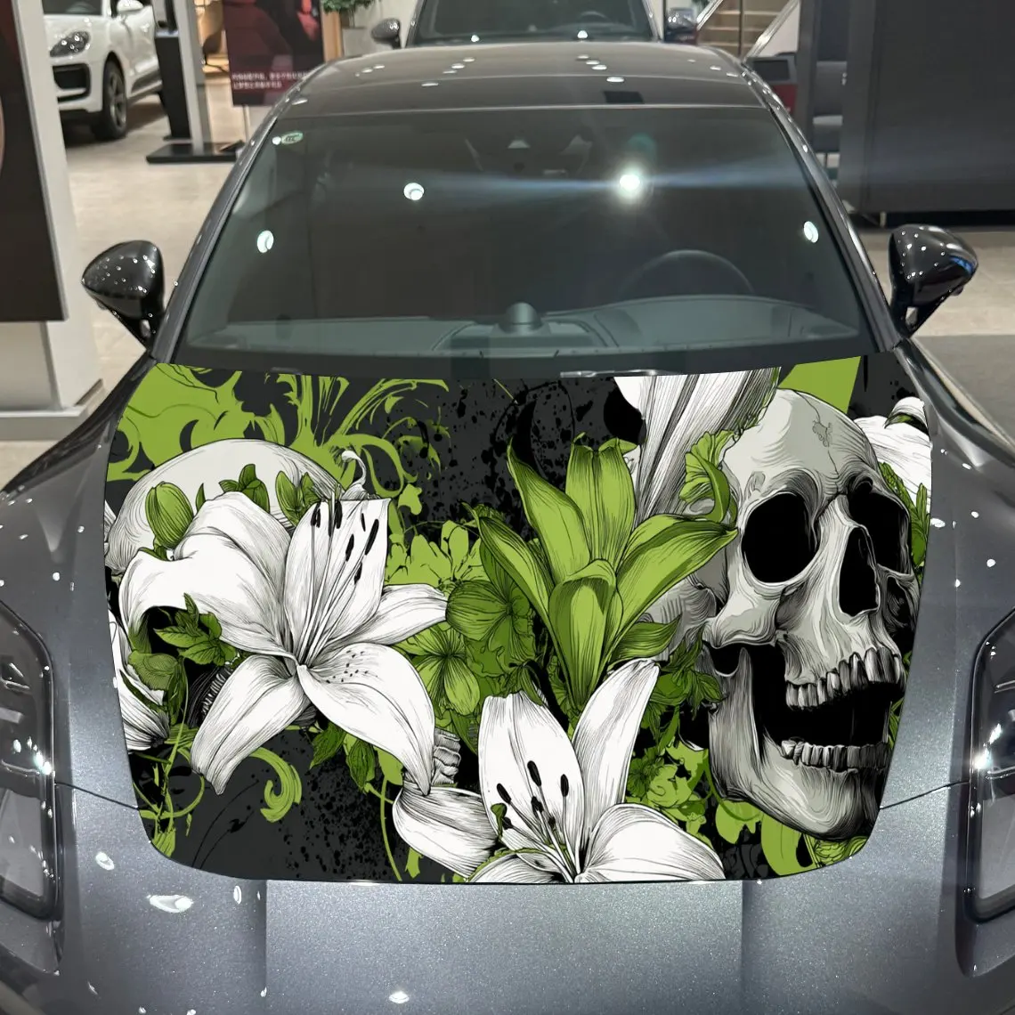 Green and White Lily Skull Car Hood Vinyl Stickers Car Surface Protection Decal Car Decoration Cover Vinyl Wraps Waterproof Self
Green and White Lily Skull Car Hood Vinyl Stickers Car Surface Protection Decal Car Decoration Cover Vinyl Wraps Waterproof Self